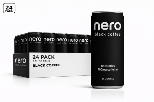Nero Black Coffee – Ready-to-Drink Unsweetened Iced Coffee, 100mg Caffeine, 8 fl oz Can - 24 Pack